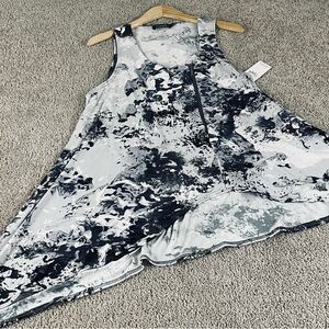 Sympli Top Womens 16 Jersey Knit Quiet Luxury Asymmetrical Hem NWT FLAW F471